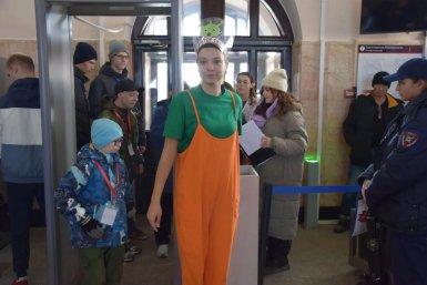 Акция на железнодорожном вокзале пресс-службы ЗабЖД