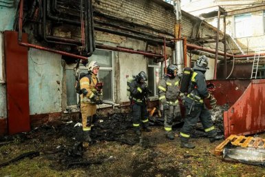 Огонь потушили на площади 40 квадратных метров ГУ МЧС России по Амурской области